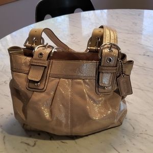 Coach Metallic Gold Shoulder Bag